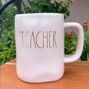 👩‍🏫 NEW Rae Dunn Pink “TEACHER” Coffee Mug 👩‍🏫